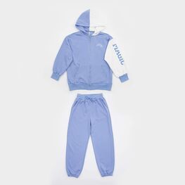 07864070-40 Костюм жакет + брюки голубой для девочки голубой