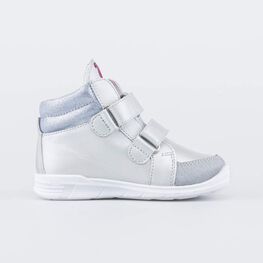 352345-21 Демисезонные ботинки на липучках Единорог для девочки серебристый фото №2