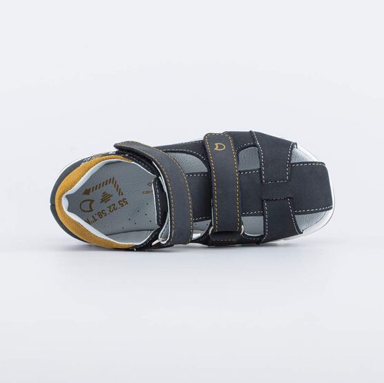 522177-22 Сандалии из натурального нубука для мальчики черный фото №4