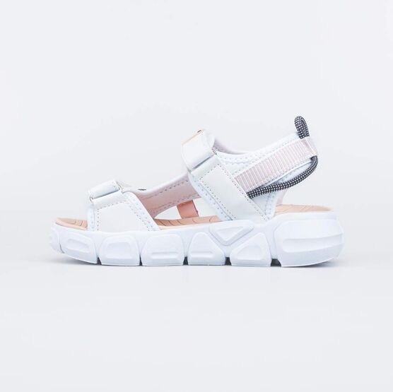 724028-12 Пляжные сандалии на липучках для девочки-подростка для девочки бел-крл фото №2