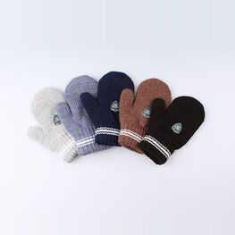 07721137-41 Варежки детские двухслойные светло-серые для мальчики светло-серый