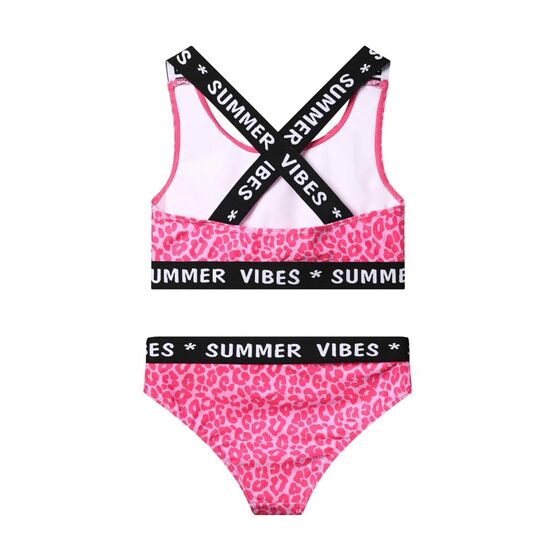 07852081-40 Детский раздельный купальник Леопард для девочки розовый фото №2