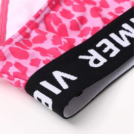 07852081-40 Детский раздельный купальник Леопард для девочки розовый фото №4