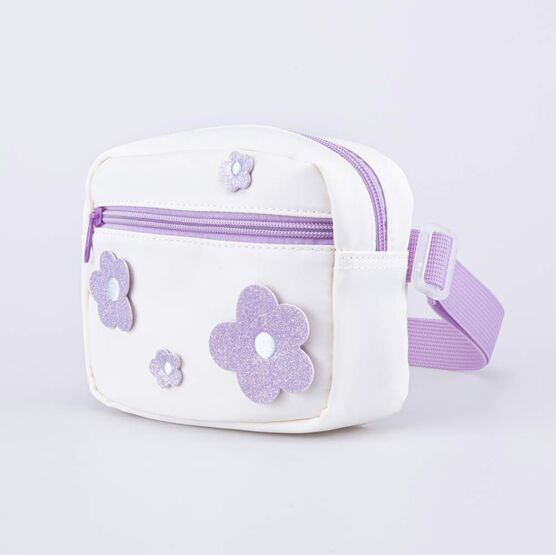 02819007-40 Поясная сумка белый-сиреневый для девочки белый + сиреневый фото №2