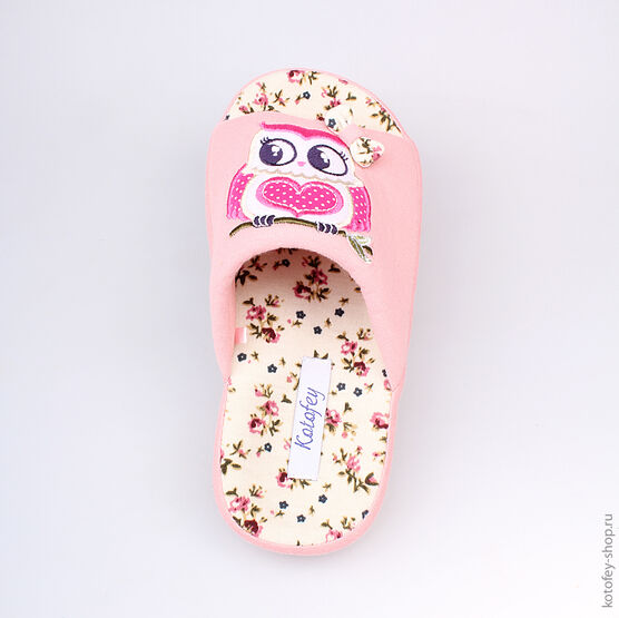 531011-11 Тапочки розовые для девочки розовый фото №4