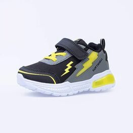 344276-73 Всепогодные кроссовки из материала SoftShell с подсветкой на подошве для мальчики чер-сер