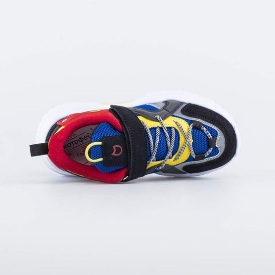 644384-72 Кроссовки для мальчика для мальчики чер-син-кра фото №4