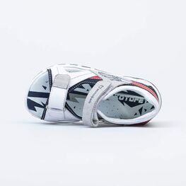 524098-21 Сандалии для мальчика из натуральной кожи для мальчики бел-син-сер фото №4