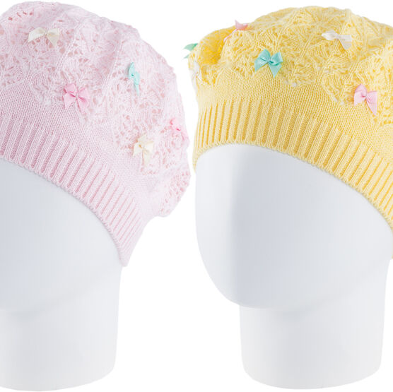 07811090-40 Шапка летняя, 50% хлопок, желтая для девочки желтый фото №2