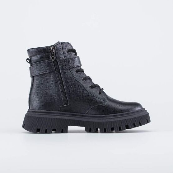 652208-31 Подростковые ботинки весна осень для девочки черный фото №2