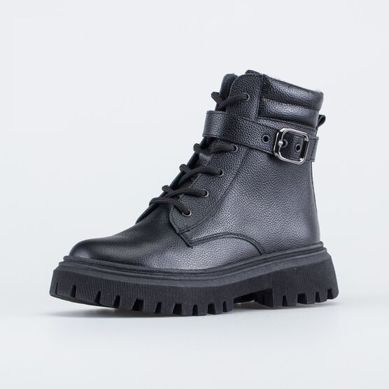 652208-31 Подростковые ботинки весна осень для девочки черный
