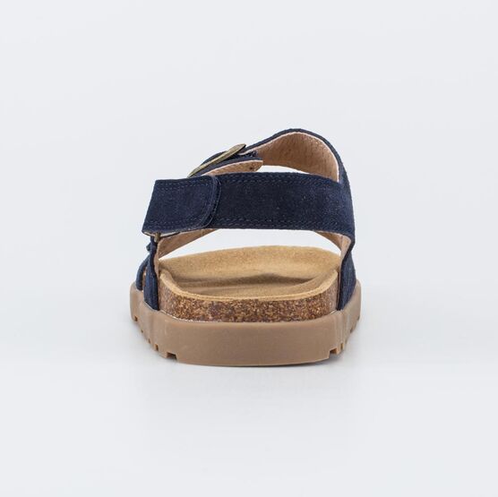 723036-21 Кожаные сандалии на пробковой подошве для мальчики темно-синий фото №5