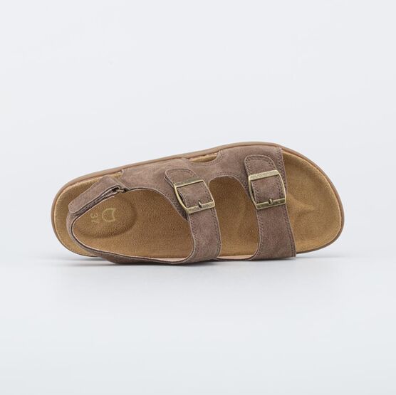 723036-22 Кожаные сандалии на пробковой подошве для мальчики коричневый фото №4