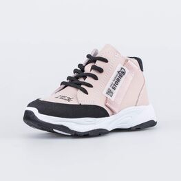 352353-21 Кожаные ботинки для девочки розовый