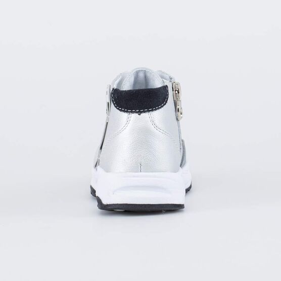 352353-22 Кожаные ботинки для девочки серебристый фото №5