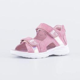 122204-21 Кожаные босоножки для девочки для девочки розовый