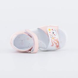 322165-21 Босоножки для девочки кожаные для девочки роз-бел фото №4