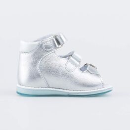 022135-22 Сандалии для девочки кожаные для девочки срб-бел фото №2