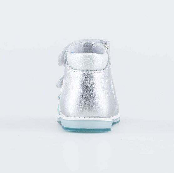 022135-22 Сандалии для девочки кожаные для девочки срб-бел фото №5