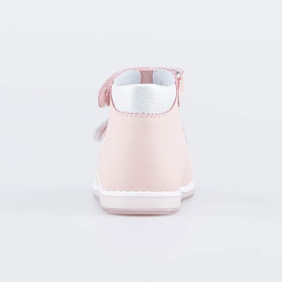 022135-21 Сандалии для девочки кожаные для девочки роз-бел фото №5