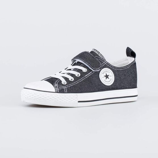 531280-11 Блестящие черные кеды для девочки черный