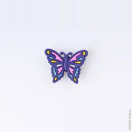 03014005-40 Украшение для обуви Бабочка фиолетовая для девочки фиолетовый