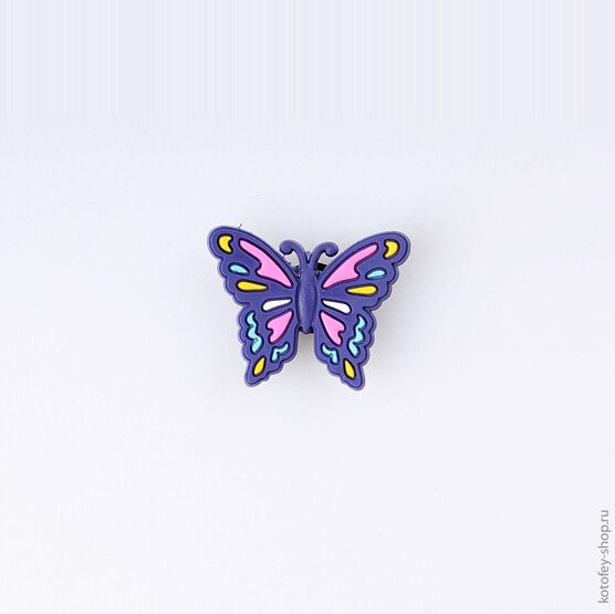 03014005-40 Украшение для обуви Бабочка фиолетовая для девочки фиолетовый