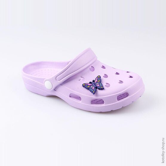 03014005-40 Украшение для обуви Бабочка фиолетовая для девочки фиолетовый фото №2