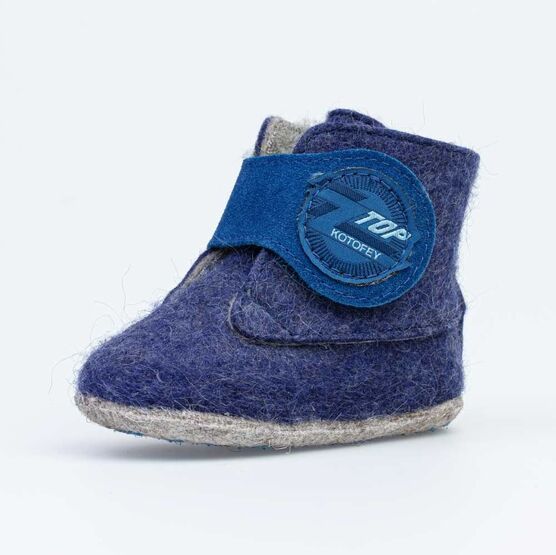 007013-42 Войлочные пинетки для мальчика Топ для мальчики светло-синий