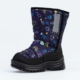 264007-45 Сапожки-дутики Космос для мальчики светло-синий