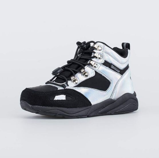 654819-83 Зимние ботинки с тинсулейт для девочки срб-чер