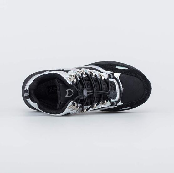 654819-83 Зимние ботинки с тинсулейт для девочки срб-чер фото №4