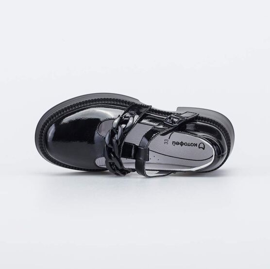 632359-21 Лакированные туфли для девочки для девочки черный фото №4