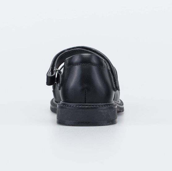 632360-21 Черные кожаные туфли в школу для девочки черный фото №5