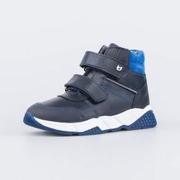 352244-37 Утепленные ботинки на липучках для мальчики синий