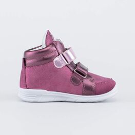 352345-22 Демисезонные ботинки на липучках Единорог для девочки фуксия фото №2