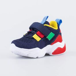 344421-11 Кроссовки с LED подсветкой на подошве для мальчики син-цве