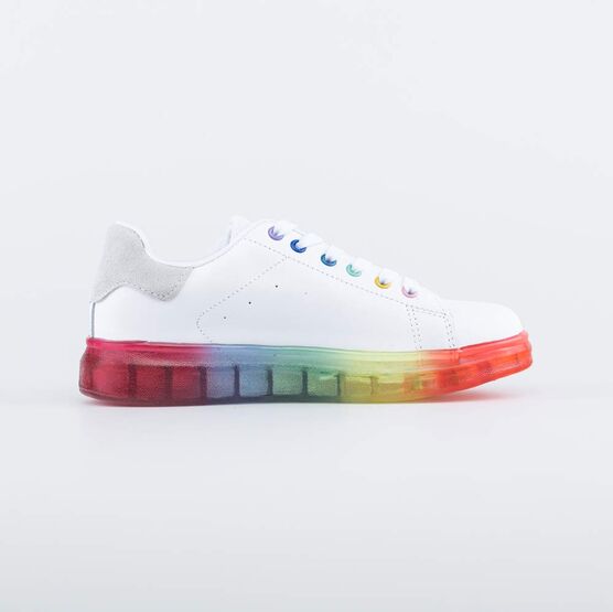 732341-71 Полуботинки из натуральной кожи для девочки бел-цве фото №2