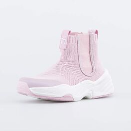 441023-11 Кроссовки-чулки из вязаного текстиля для девочки розовый