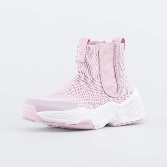 441023-11 Кроссовки-чулки из вязаного текстиля для девочки розовый