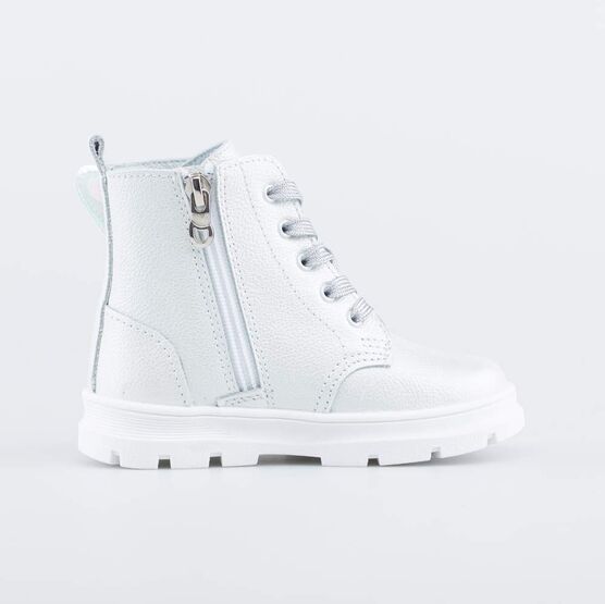 352354-22 Ботинки из натуральной кожи Крылья Феи для девочки серебристый фото №2