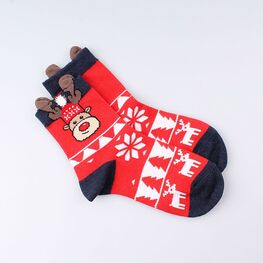 07042343-40 Носки детские Новогодний Олень для универсальные красный