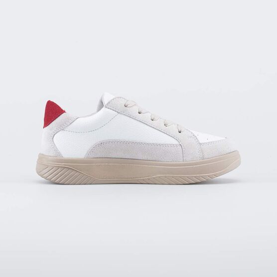 732435-11 Кожаные полуботинки-кеды для девочки для девочки белый,серый фото №2