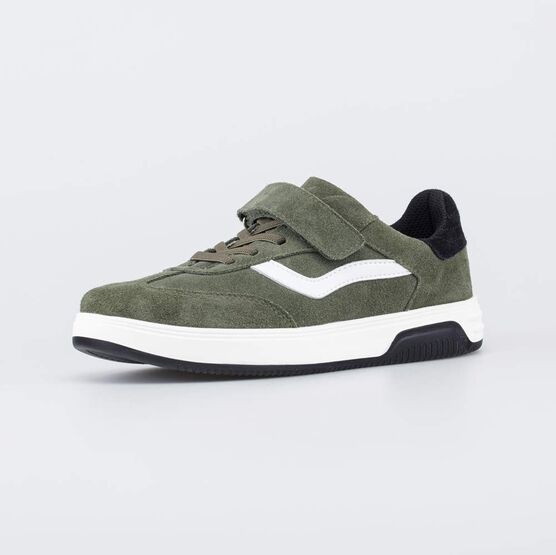 732443-11 Велюровые кеды для мальчика оливковые для мальчики оливковый