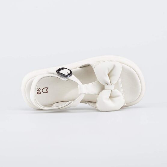 623030-71 Бежевые босоножки для девочки Бант для девочки бежевый фото №4