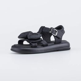 623030-72 Черные босоножки для девочки Бант для девочки черный