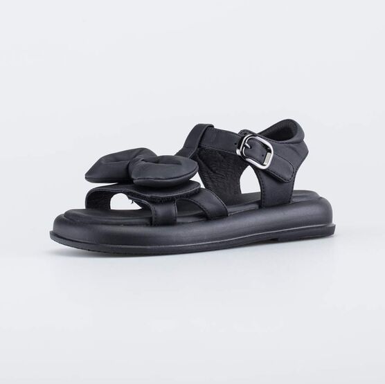 623030-72 Черные босоножки для девочки Бант для девочки черный