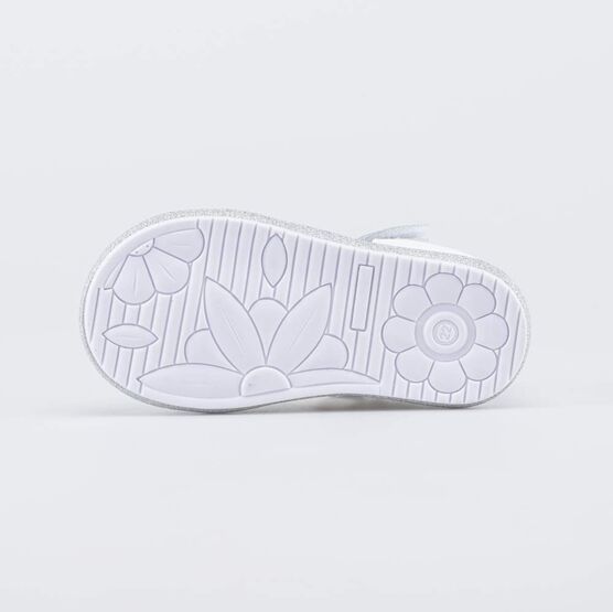 122248-22 Кожаные босоножки для девочки Сердечко для девочки белый фото №3