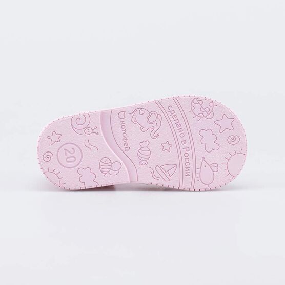 221191-71 Текстильная обувь для первых шагов Сердечки для девочки розовый фото №3