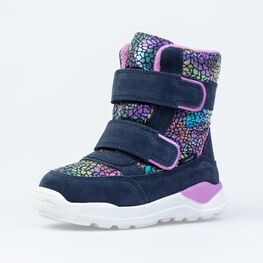 454831-42 Мембранные ботинки для девочки син-роз